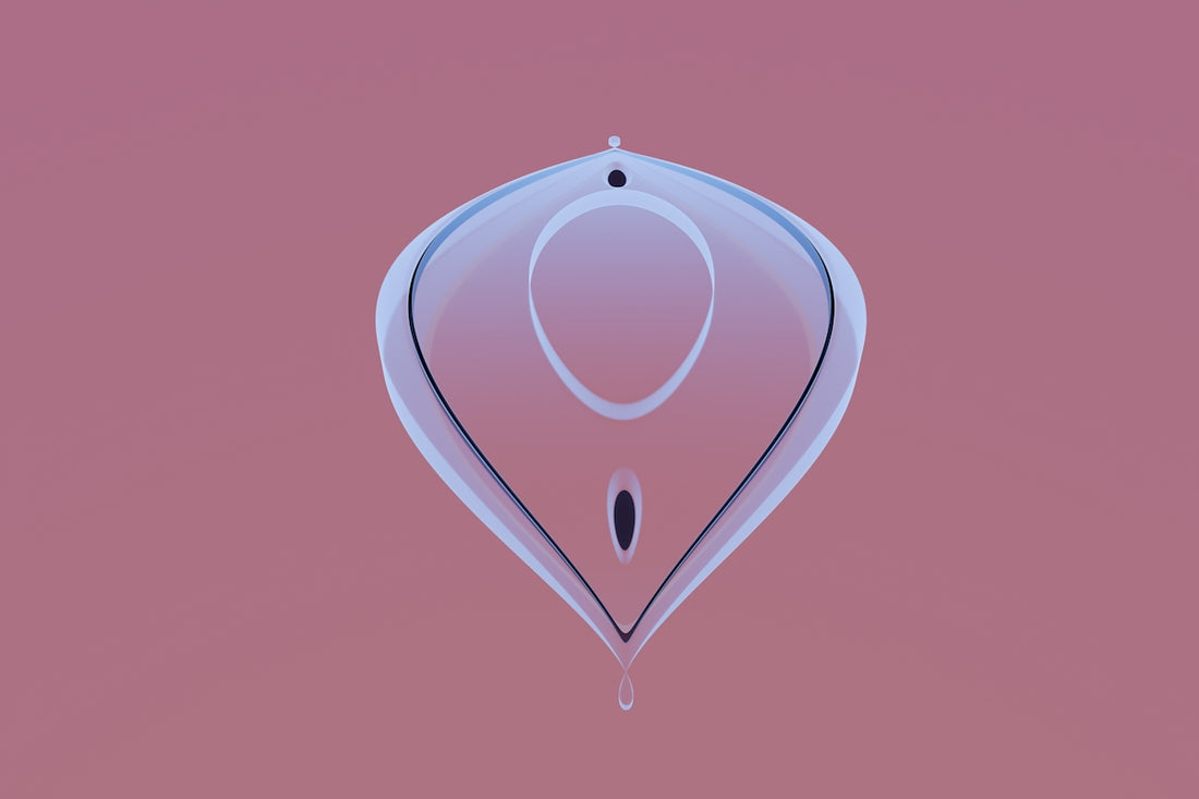 A pink background with a picture of a hot air balloon