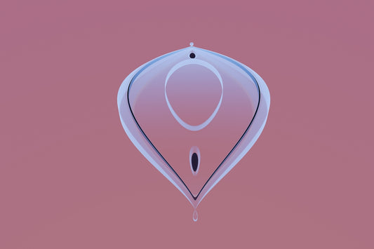 A pink background with a picture of a hot air balloon