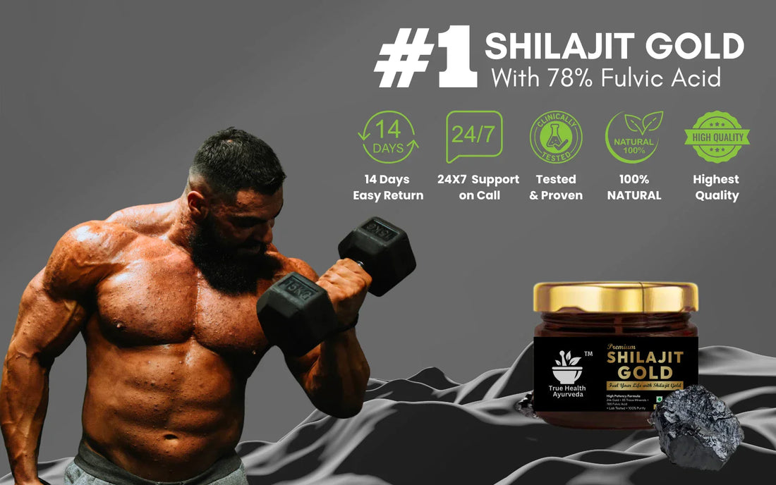 Pure Himalayan Shilajit resin on a wooden spoon
