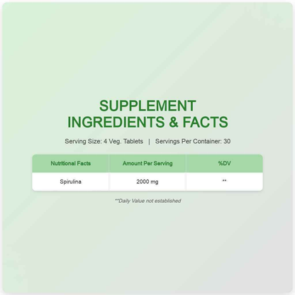 Spirulina Tablet ( 120 tablets) (Copy)